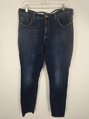 Pilcro Dark Blue Skinny Plain Pocket Denim Jeans 32 Waist